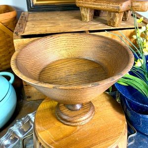 Granny Chic Wood Bowl Pedestal, Lebanon, MO.  Coastal Grandma, Cottage